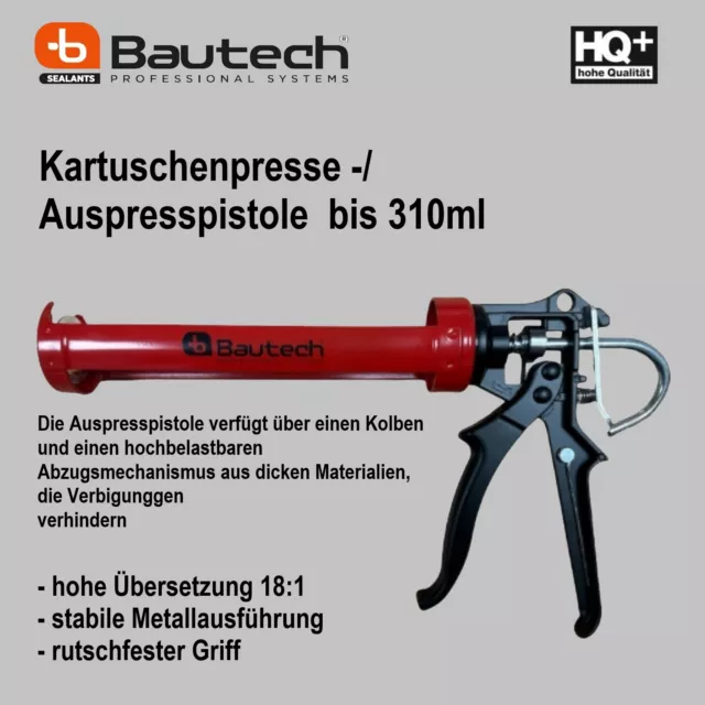 Bautech Ultra 1000 Acryl Dichtstoff dauerlastisch 25% Premium Acryl 310 ml 3