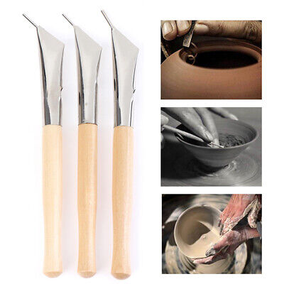 Juego de 3 piezas de herramientas de cerámica para tallar arcilla cerámica bolígrafos de impresión de cera Batik herramienta de cera CJ