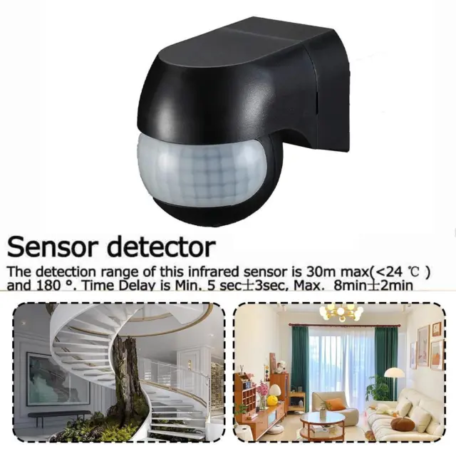 AC 110-240V 180 Degree Motion Sensor Automatic Infrared PIR Sensor Rotatingˉ