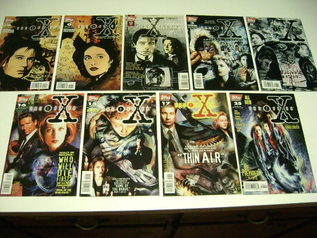 1996-97 Topps The X-Files comic book lot of 9, issues #0a,0b,1,3,8,15,16,17,25