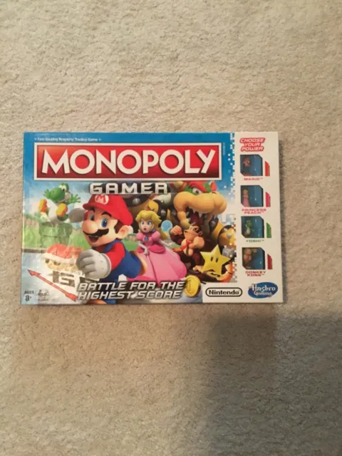 MONOPOLY GAMER SUPER Mario Bros. Board Game Complete in Box Played Once ...