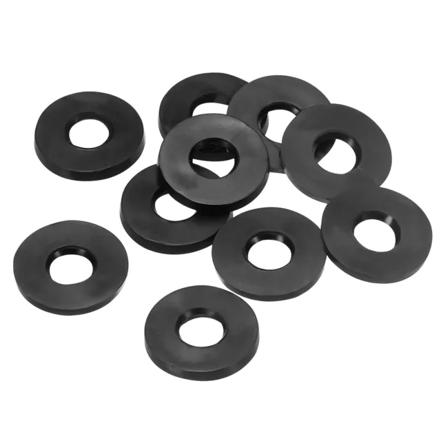 M6 Rubber Flat Washer, 24 Pack 6mm ID 13mm OD Sealing Spacer Gasket Ring,Black