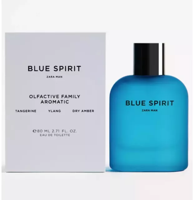 ZARA MAN SILVER EDT 80ML + ZARA MAN BLUE SPIRIT EDT 80ML 2X (2.71 FL. OZ)