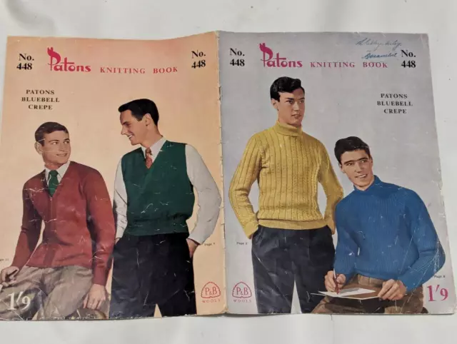 KNITTING PATTERNS - Patons # 448 Jumpers -Men $7.36 - PicClick