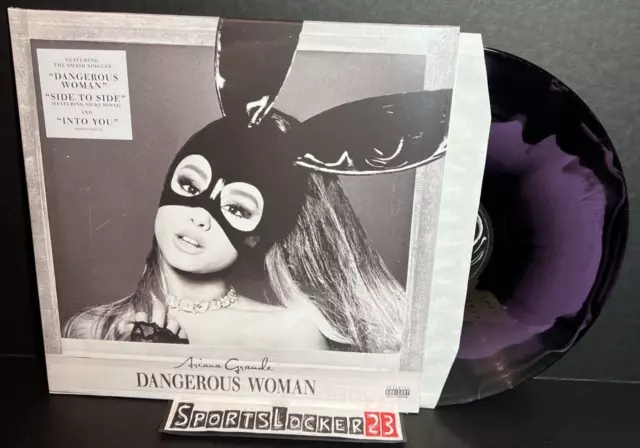 NEW SUPER RARE Ariana Grande - Dangerous Woman PURPLE / BLACK Vinyl 2xLP