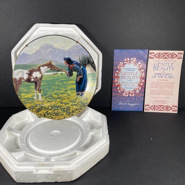 Hamilton Collections Decorative Plate “Gentle Beauty” Princess Of The Plains COA