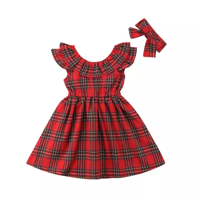 Abiti abito a quadretti per bambini bambine bambine 2