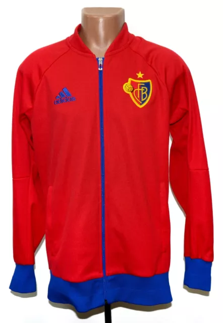 Fc Basel Switzerland 2017/2018 Training Football Jacket Jersey Adidas Size M