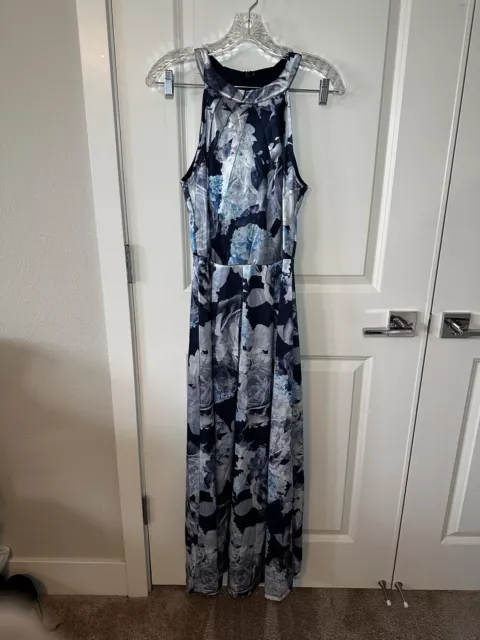 Candalite Navy Floral Maxi dress size small New NWT Spring Dress