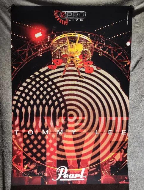 Motley Crue *Tommy Lee* Pearl Drums Promo Poster  BIG  ORIGINAL  NOS