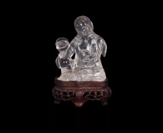 China 20. Jh. Bergkristall - A Chinese Rock Crystal Carving Of A Boy - Chinese