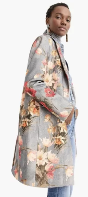 J. Crew Collection Wool Topcoat In Ratti Jasper Floral SZ 12