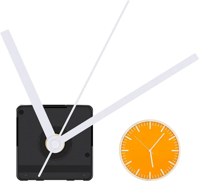 SILENT QUARTZ CLOCK Mechanism Kit, Long Shaft Wall Clock Motor Movement ...