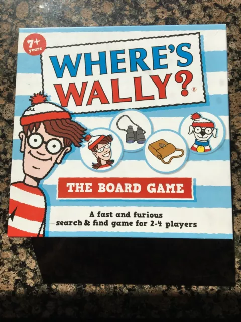 Where's Wally? Board Game-Search and Find Paul Lamond Used Age 7+ 2- 4 players