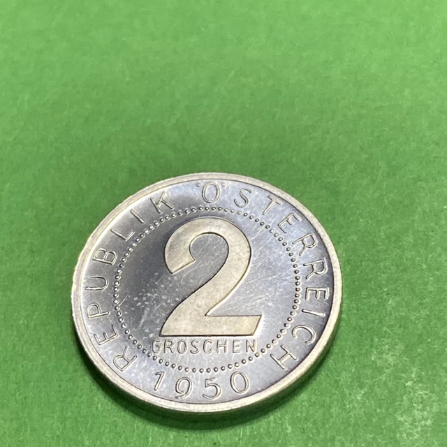1950 Austria Proof 2 groschen