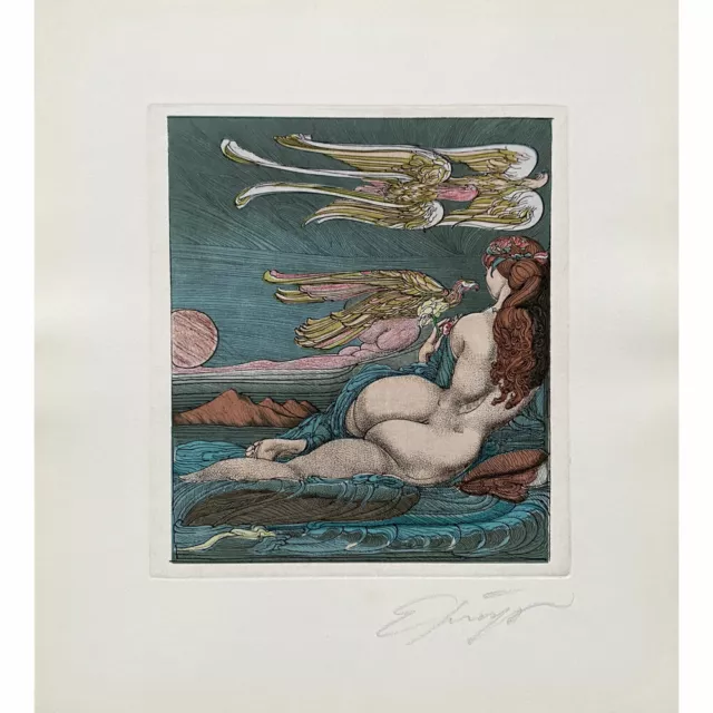 ERNST FUCHS - handsignierte Originalradierung "BACHNYMPHE"