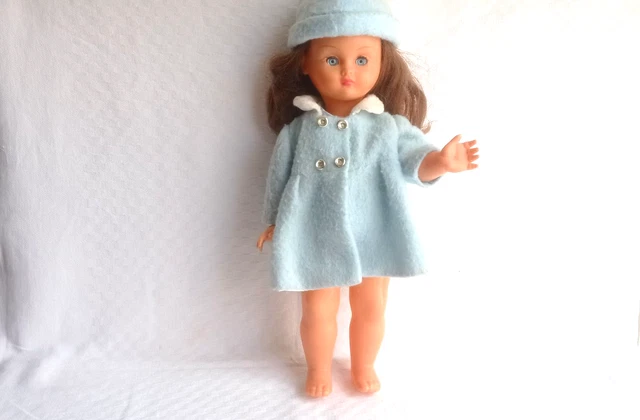Poupée Parlante Bella Vintage – 47 Cm – Années 1960 – Bi-matière – Fabriquée En France