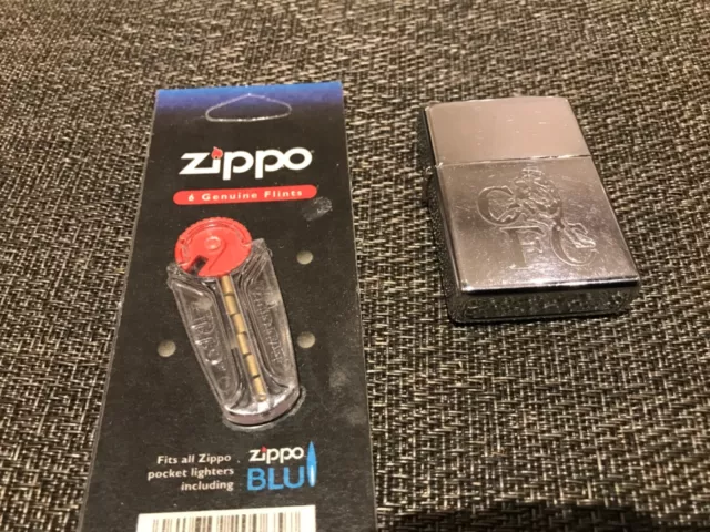 Chelsea Fc football zippo lighter used +flints