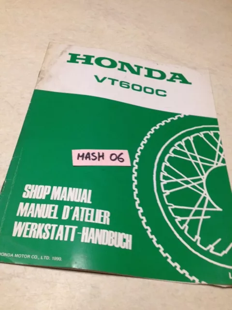 supplément manuel atelier Honda VT600C VT600 C VT 600 Shop manual éd. 90