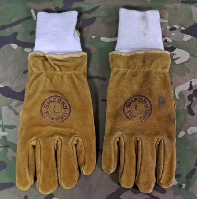 Shelby Firewall Firefighting Firefighter Gloves Gold Brown Size: Large L