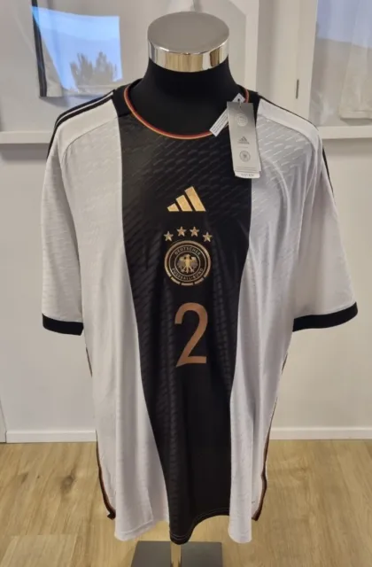 adidas DFB Deutschland Trikot Heim WM 2022 EM 2024 Authentic Gr. XXL Rüdiger