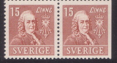 SWEDEN 1939 Linne Facit 321 CB pair /Scott 298+298a/Michel 273 II B/Dr MNH