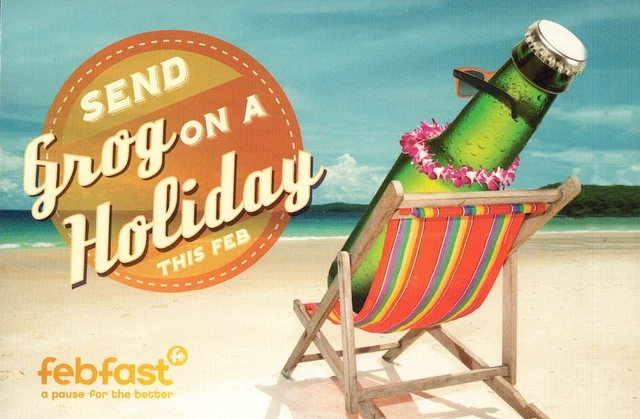 V15948 Australia Avant Card #15948 febfast Grog on a Holiday postcard