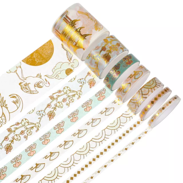 6 cintas decorativas Washi cinta de álbum de recortes cintas elegantes