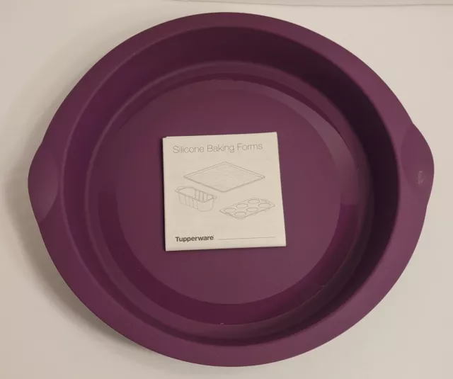 Tupperware Silicone Round Form Cake Baking Mold New Nonstick Purple