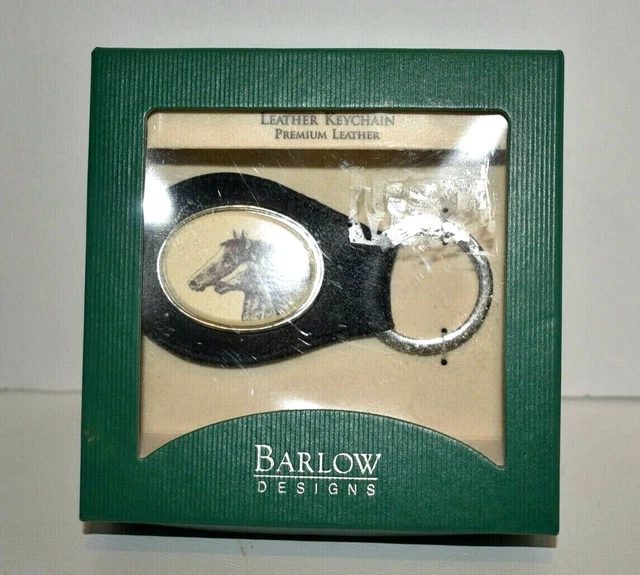 Barlow Leather Key Ring with Reproduction Art of Horse & Colt NIB