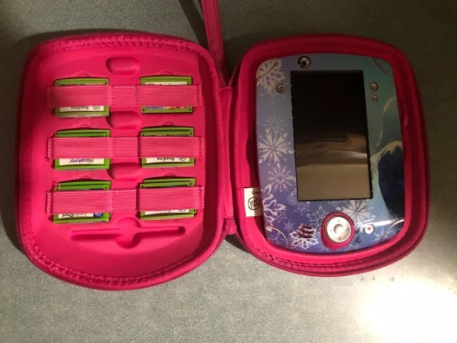 LeapFrog LeapPad2 Disney FROZEN ELSA Learning Tablet + 11 Game Cartridges + Case LeapFrog LeapPad2 Disney FROZEN ELSA Learning Tablet + 11 Game Cartridges + Case