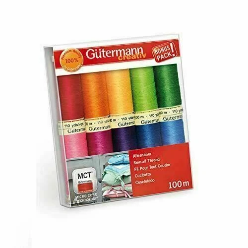 Gutermann Lot de fils multicolores, 2 x 10 x 11,5 cm GUT_734006-3