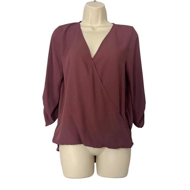 West kei allan on sale rolltab high low blouse