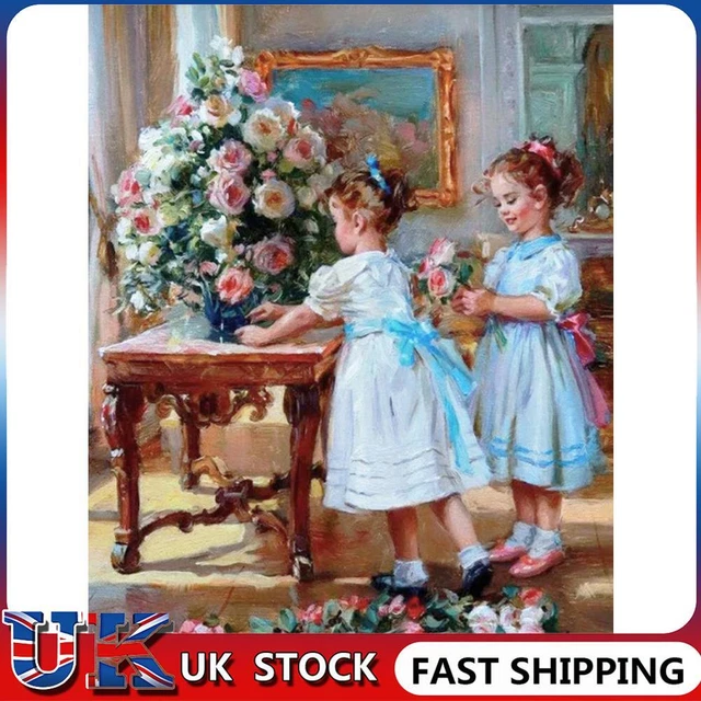 Two Sisters Oil Paint By Numbers Kit DIY Acrylic Painting Frameless Gift (B2205)