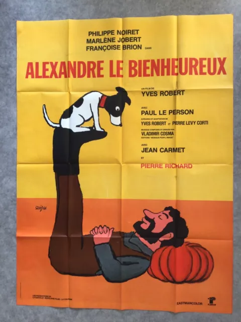 Alexandre Le Bienheureux Affiche Cinéma Ress'70 Original Movie Poster Noiret