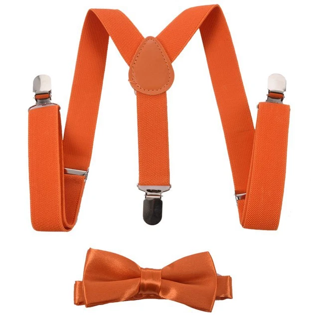 Children Kids Boys Girls Clip-on Suspenders Elastic Adjustable Braces With  F6W9