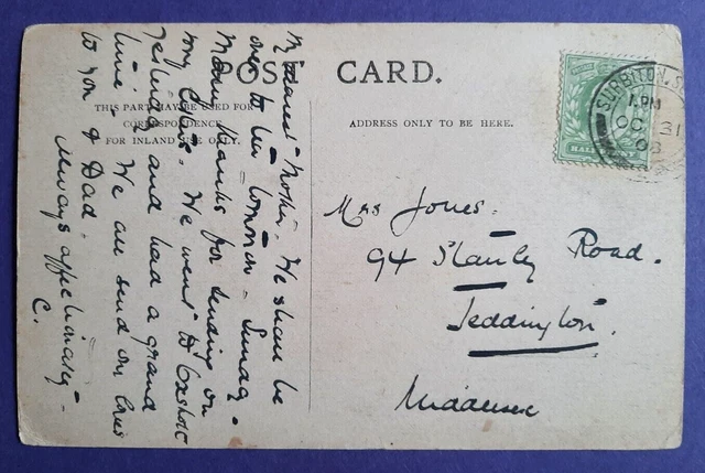 Postcard Russo Japanese War,Assault at Liaoyang.Militaria,Postmark Surbiton 1908 2