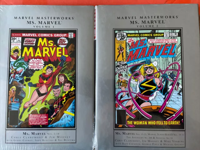 MMW Marvel Masterworks MS. MARVEL Vol. 1 & 2 Hardcovers OOP Rare NM Sealed