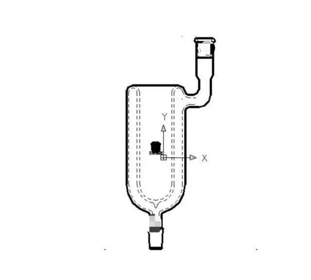 Mini Dewar condenser, 90° 14/23 inner tube depth 145mm inner diameter 31mm OD35