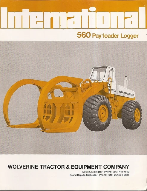EQUIPMENT BROCHURE - International - IH 560 - Pay Loader Logger - 1973