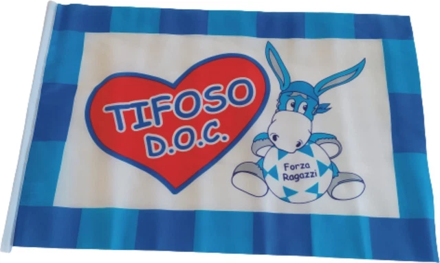 Grand Drapeau De Supporter Naples 285x175 Cm - Célébrez Le 4e Scudetto, Fabriqué En Italie, Sans Mât