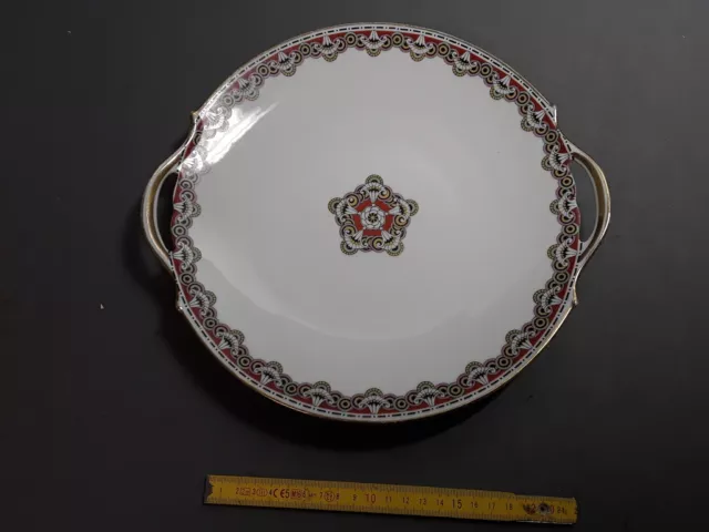 Ancien plat à tarte en porcelaine de Limoges contour doré french antique plate