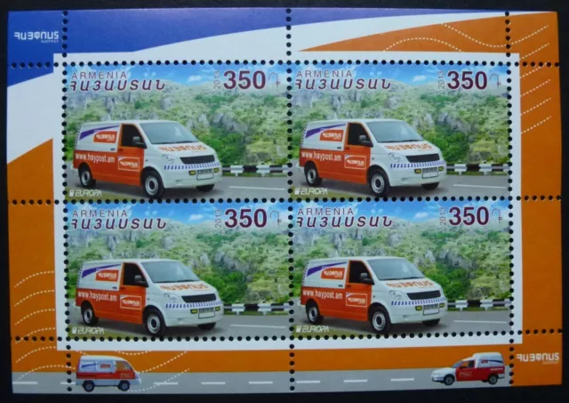 Armenien Armenia 2013 CEPT Postfahrzeuge Europa 834 Kleinbogen a 4  MNH