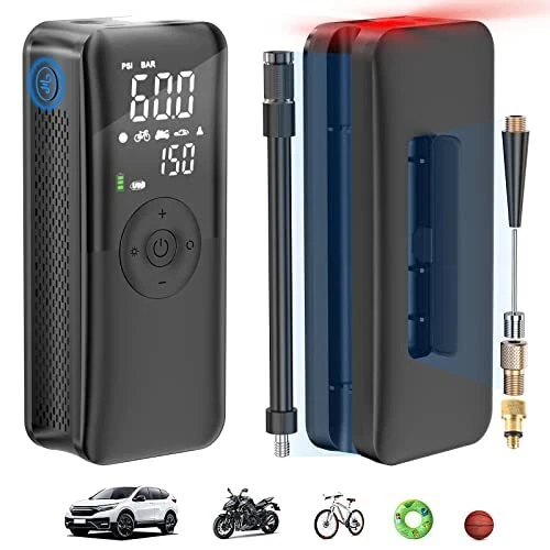 tEokEibEno Compresseur à Air Portatif VeloGonfleur Pneus VeloMini Compresseur...