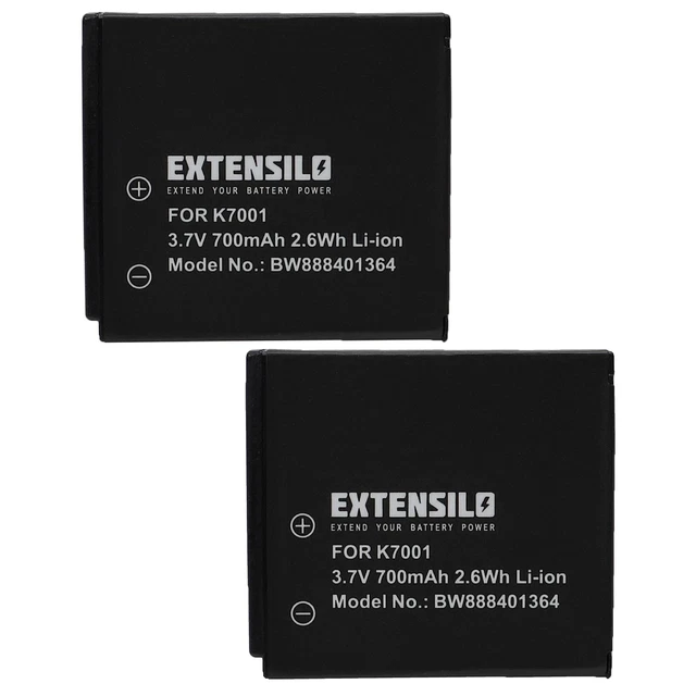 2x Batteria 700mAh per Kodak EasyShare M1063, M1073, M1073 IS, M320