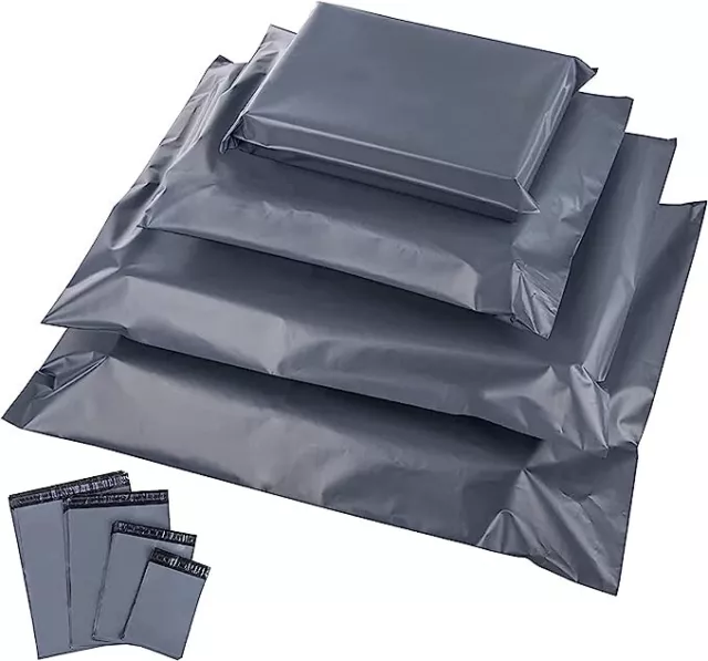 Strong Grey Plastic Mailing Bags Poly Postage Post Postal Self Seal - All Sizes