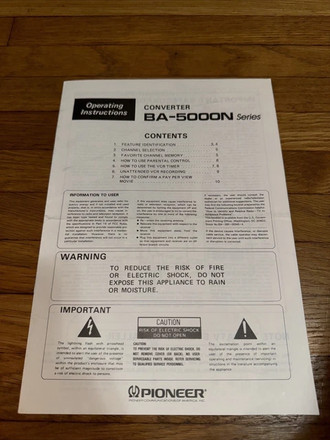 Vintage Manuals, Vintage Parts & Accessories, Vintage Audio