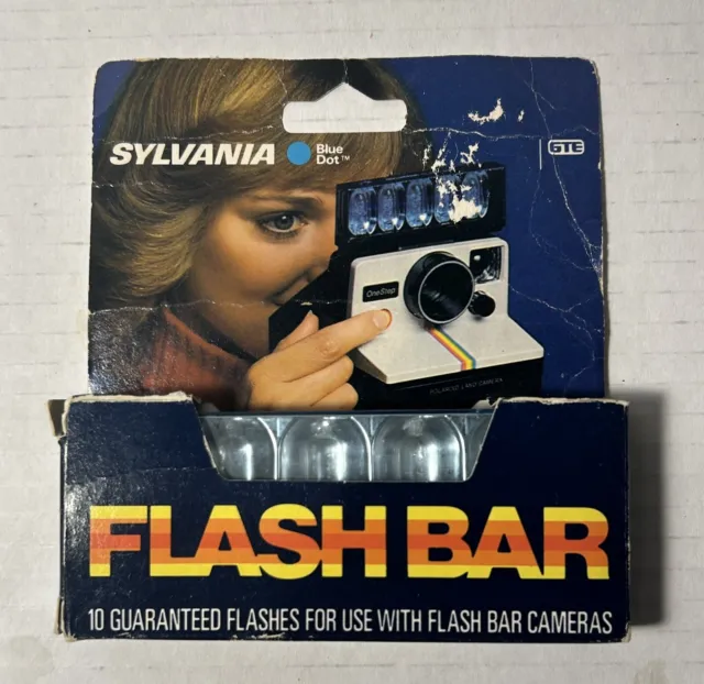 New Old Stock Sylvania Blue Dot Flash Bar 10 Flashes, Use With Flash Bar Cameras