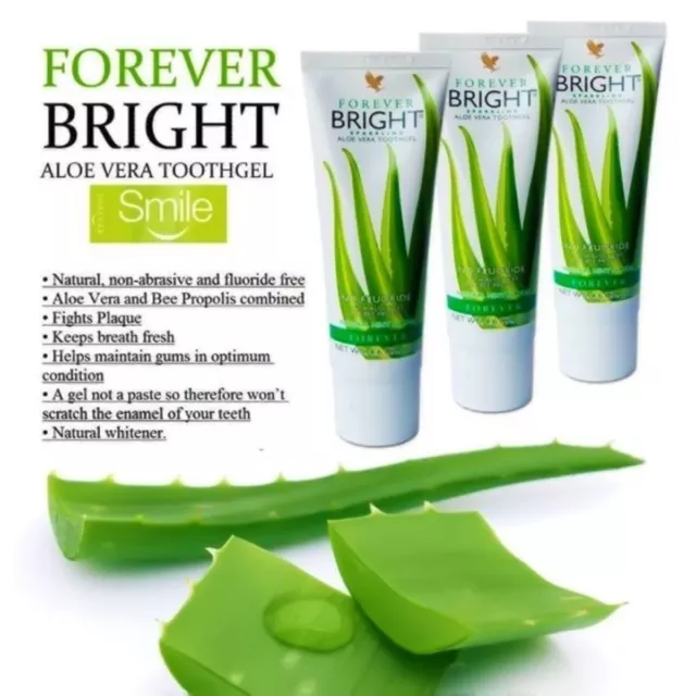 3X Forever Living Aloe Vera Bright Tooth Gel -