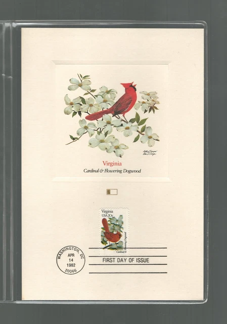 1982 Arthur Singer Proofcards Cardinal Bird Virginia 9in x 6in